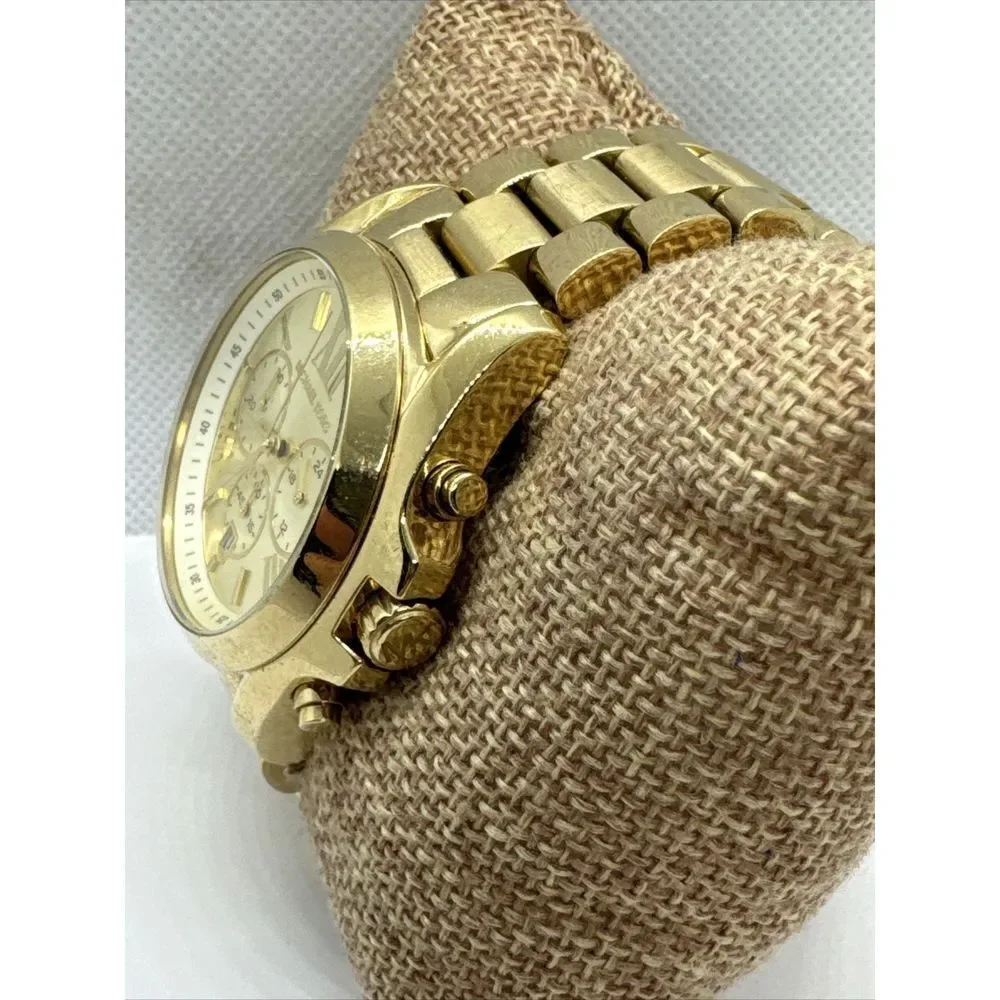 Michael Kors Bradshaw MK5605 Women Gold Stainless Steel Analog Dial Watch JNA784